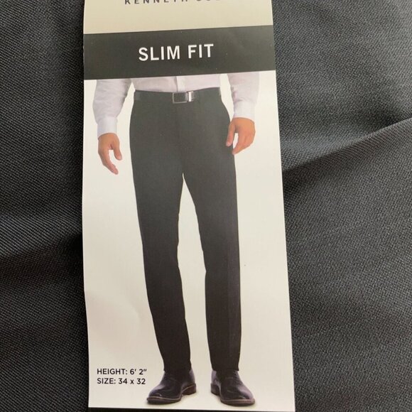 NEW Kenneth Cole Reaction Men's 29X30 Techni-Cole Performance Pants Gray Slim - Picture 8 of 9